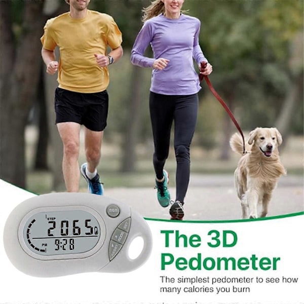 Mini 3D Stegräknare Portabel Stor Skärm Stegräknare Tracker