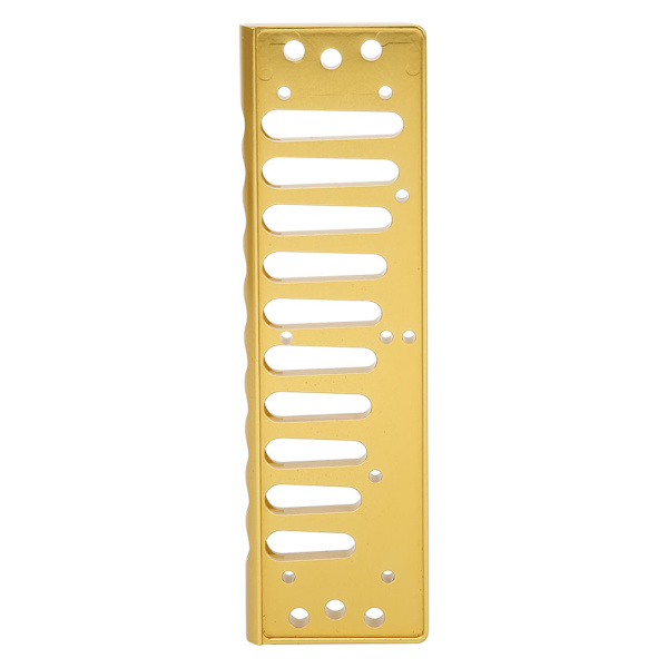 Harmonica Comb 10-hullers Blues Harpe Comb Part til HOHNER SP20 Aluminiumslegering Harmonica tilbehør Guld