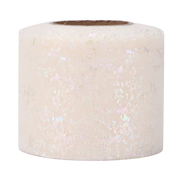 Tyullstoff DIY Håndverk Slitestyrke Symfoni Polyester Lett Bærbar Tyullruller 6cm Beige