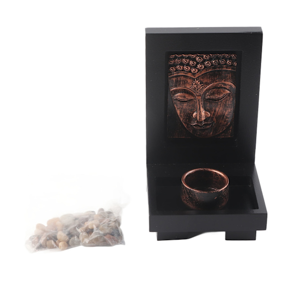 Buddha rökelsehållare Utsökt vacker Zen stenljushållare för hotell Skönhetssalong Dekorera brons Fri storlek