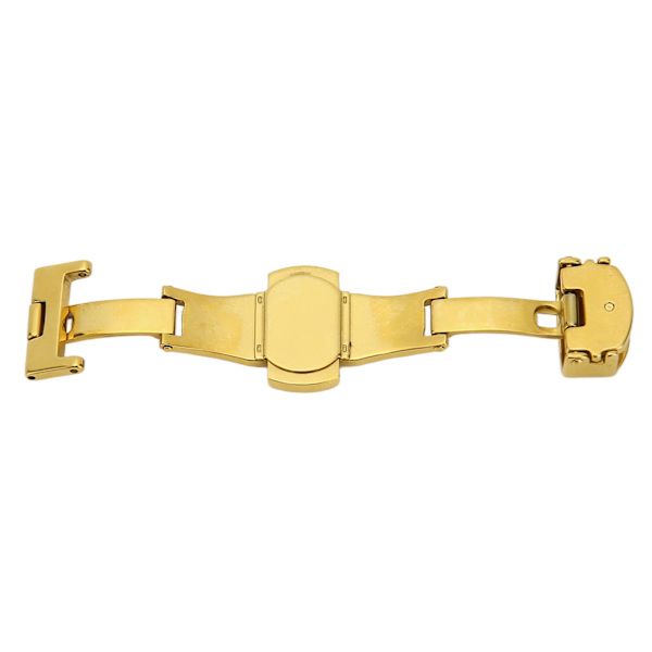 Guldfärgat spänne till klockarmband - Professionellt spänne i rostfritt stål - Reservdel för klockarmband - 14 mm