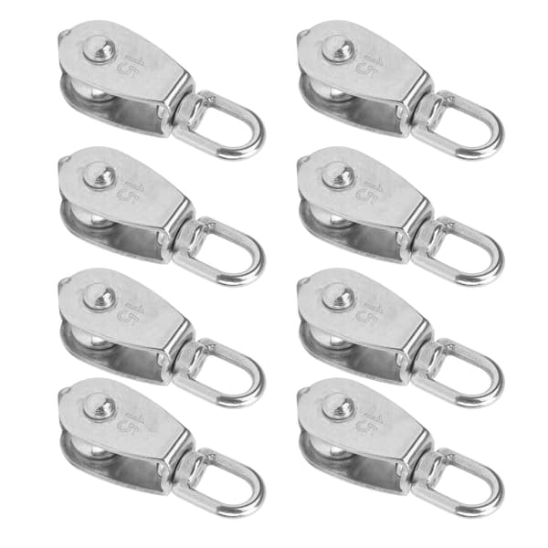10 stk. M15 Remsskive 304 Rustfrit Stål Wire Reb Rustbeskyttende Enkelt Remsskive til Kranløft