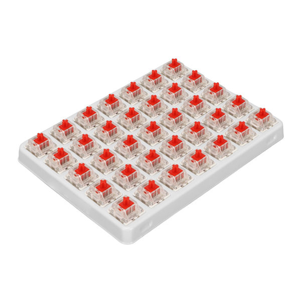 35 stk rød bryter forhåndssmurt 3 pins lineær RGB SMD-bryter kompatibel for Cherry MX-brytere for mekaniske tastaturer