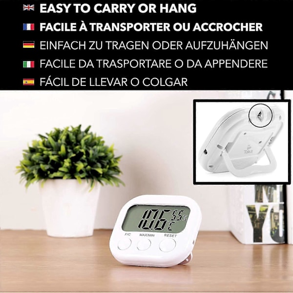 Indendørs Termometer Hygrometer - Høj Præcision - Digital Temperatur- og Fugtighedsindikator