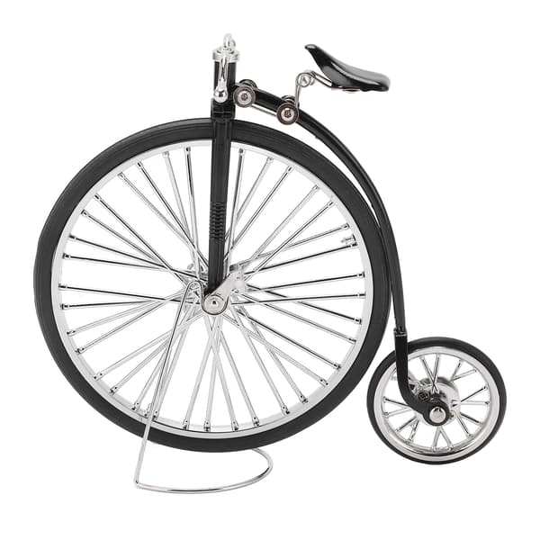Cykelmodel Sort Store Små Hjul Retro Design Legeringsmateriale Legetøjscykelpynt til Borde Bogreoler