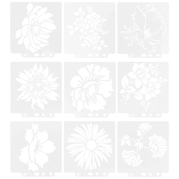 9 kpl Mandala-mallimaalauspiirustuskaavaimia DIY-askartelutarvikkeet