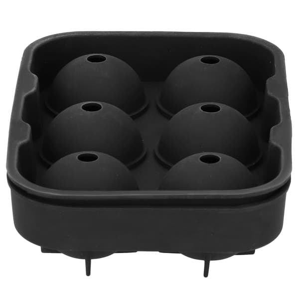 6-hulrums DIY isterningform isboldmaskinebakke til barfestcocktailbrug sort
