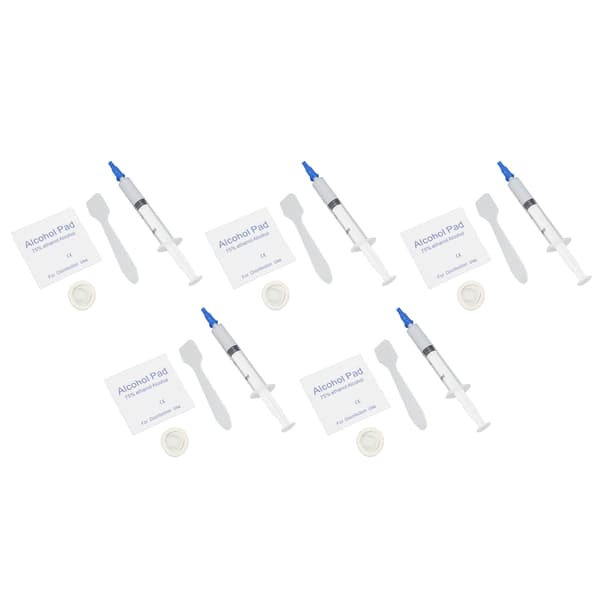 5 stk. termisk pasta 3,2W/m.k metalfri sikker stærk vedhæftning termisk ledende fedt til chipset GPU CPU printer 2,5 ml, 0,11 oz