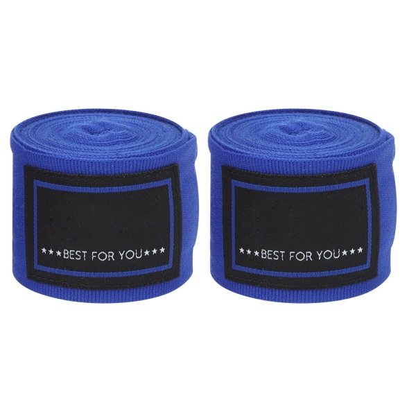 Ett par blå elastiska boxningsbälte Handskydd Hel bomull Sanda Muay Thai Sport Skyddsutrustning