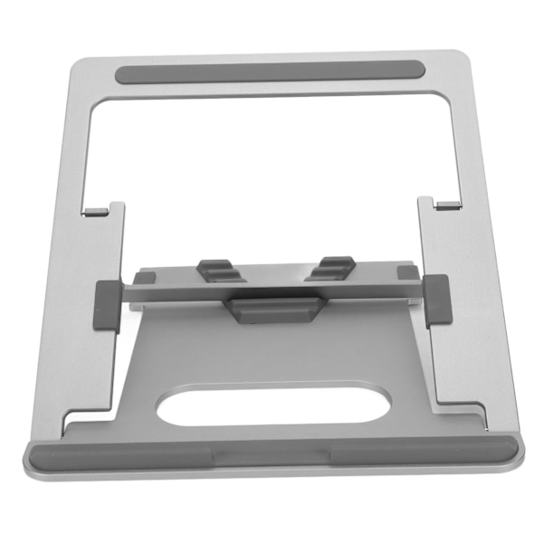 Bærbar computerstativ i aluminiumslegering, foldbart, højdejusterbart, hult varmeafledende bærbar computerstativ sølvgrå til 11-15,6 tommer
