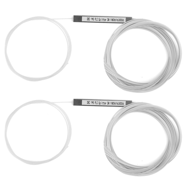 2 stk PLC-splitter, bar fiber uten kontakt, enkeltmodus, strømstyring, datamaskintilbehør (1 x 8)