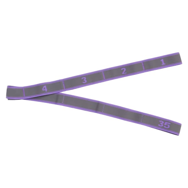 Yoga Stretch Strap Kvinder Fitness Høj Elastisk MultiLoop Trænings Elastik Bælte (Lilla Grå)