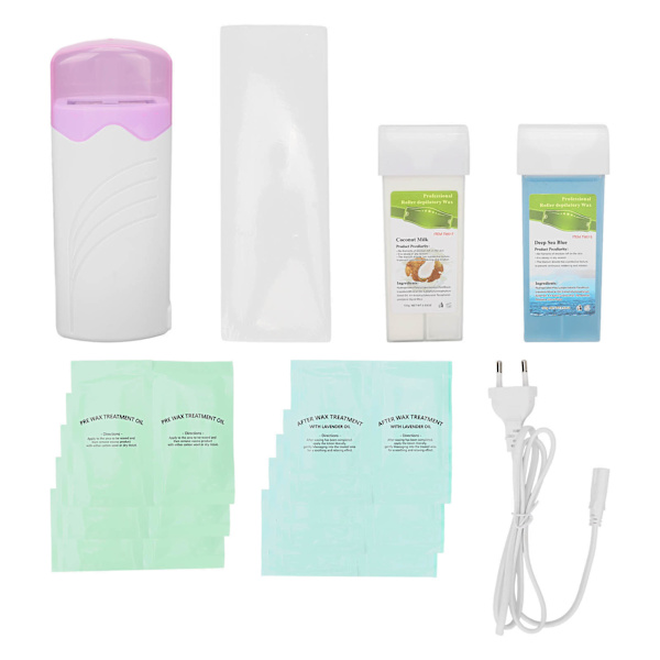 3,5oz 6stk Elektrisk Rull Voksvarmer Sett 100ml Kapasitet 40W Effekt Hårfjerning Voks Rullesett EU Plugg 220V
