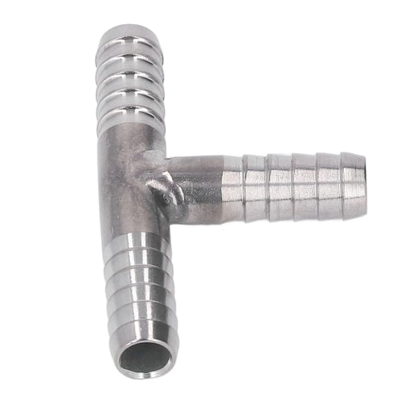 Barb Tee 3-vejs rustfrit stål god tætning stærk slange Barb Tee til flydende gas 8 mm diameter