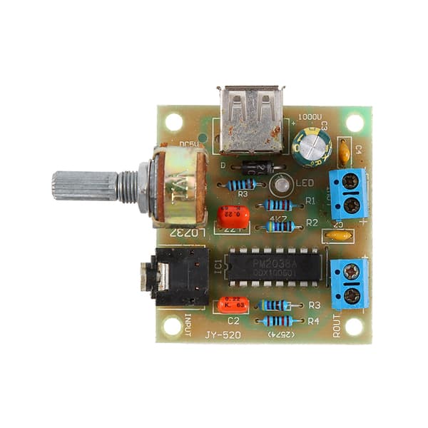 PM2038 USB-förstärkarkort Ljudströmförsörjningsförstärkarmodul 5W