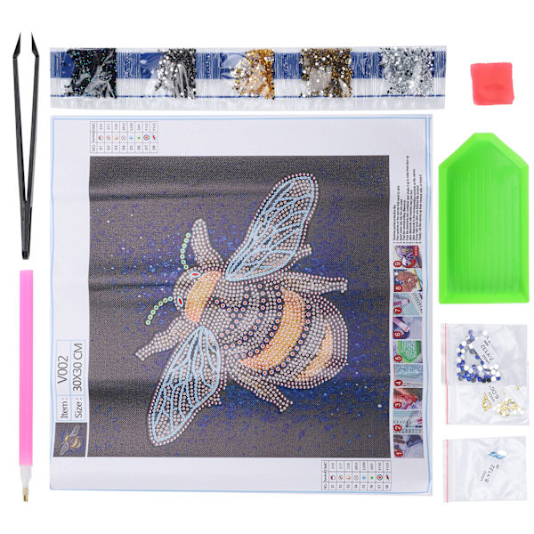 5D diamond painting kristalli tee- set -itse askartelu taide mehiläiskuvio kirjonta seinäkoristelu 30x30cm