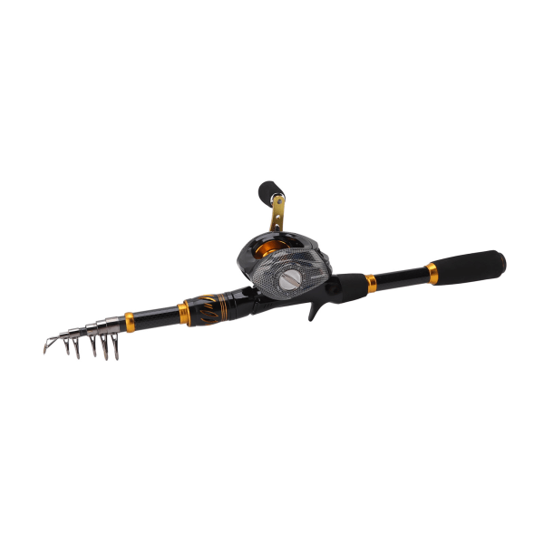 6,9 fot fiskestangsnelle Combo bærbart teleskopisk fiskestangsett med agn for saltvannsferskvann