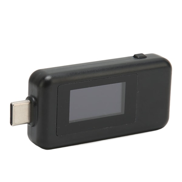 USB C -virtalähteen testaaja, monitoiminen jännitevirran reaaliaikainen tunnistus, värillinen näyttö, tyypin C virranilmaisin 0-5,1A 4-30V musta