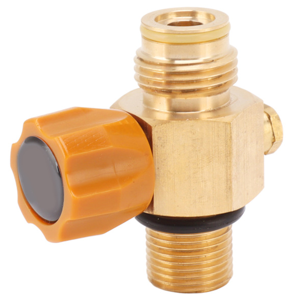 G1/2 14 CO2-cylinderpåfyllningsadapter Högtrycks M18x1.5 Påfyllningsadapter CO2-ventil Adaptergängkonverter 5000psi Maximalt tryck Guld