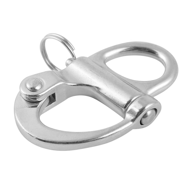 12*52mm Rustfrit stål Fast Snap Sjackle Quick Release med Rund Ring