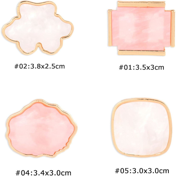 Art Palette Nails - 4-delt sett med justerbar ring og designplate, steinharpiksblanding og malingsgellakk - Negle-DIY-sett