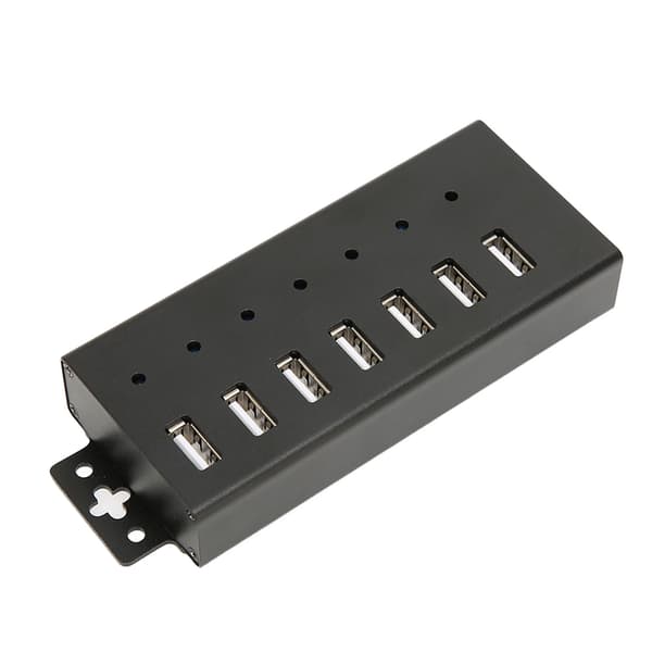 USB2.0 Hub 7 porte med multipel beskyttelse, industriel kvalitet USB2.0 Hub til bærbar pc-computer, amerikansk stik 100-240V