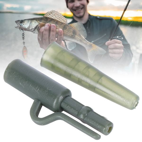 50 set silikon karpfiske fixeringslina Snabbbyte av kopplingshylsa Säkerhetsledning Clip Tackle tillbehörssats