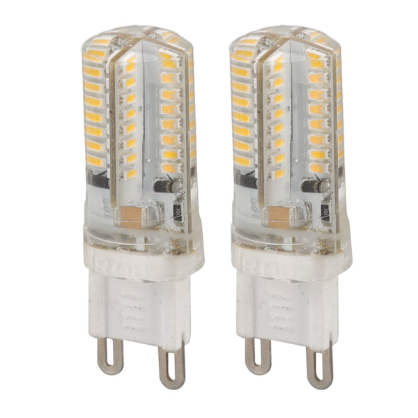 2 kpl G9 LED-lamppua Ammattimainen 64 LED kirkas keraaminen lamppu kattokruunujen valaistukseen 3W AC110V