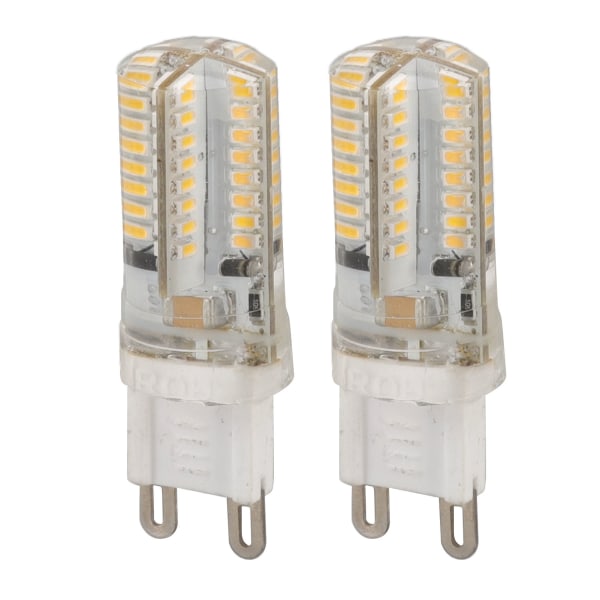 2 st G9 LED-lampor Professionella 64LEDs Hög Ljusstyrka Keramik Ljuskällor för Kronljusbelysning 3W AC110V