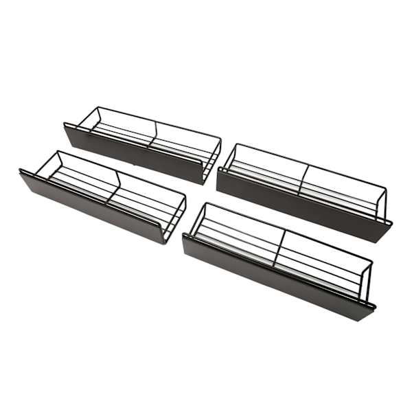 2 set magnetiska kylskåpshyllor i kolstål, magnetiska kryddhyllor för köksvägg kylskåp