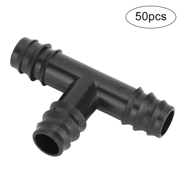 Svingrørkobling Kobling PP Tilbehør for hagevanning Vanningssystem 16mm50Pcs 16mm 3-veis