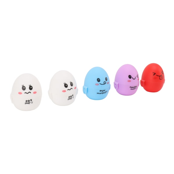 5 stk. søte tegneserie eggboks utendørs bærbar plast egg oppbevaringsboks beholder arrangør holder