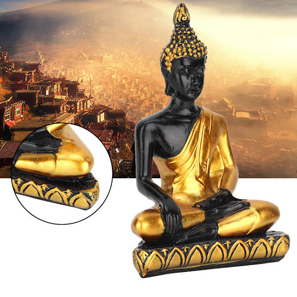 Populære sandbordstilbehør Sydøstasien Buddha Statue Harpiks Craft Ornament (Guld)