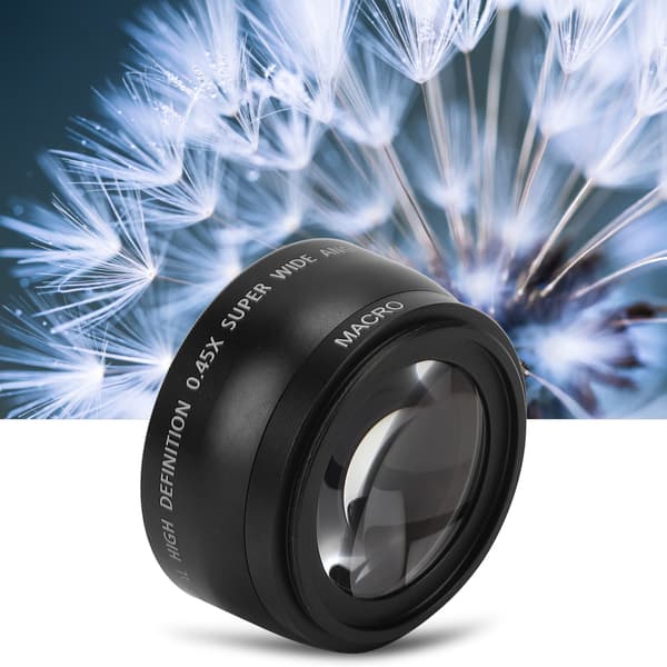 JSR‑1152 55MM 0.45X Avancerad Vidvinkel Makroobjektiv Passar Alla Kameraobjektiv med 55MM Diameter
