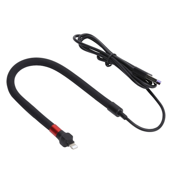 1,2 m datakabel Hurtiglading Bøybar Universal Desktop Telefonholder for IOS-grensesnitt Svart