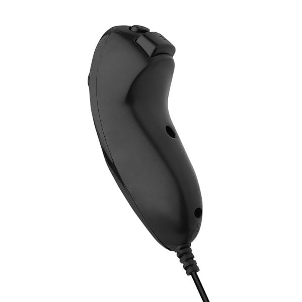 Böjd spelhandkontroll Gamepad Fjärrkontroll för Nintendo Wii (Svart)