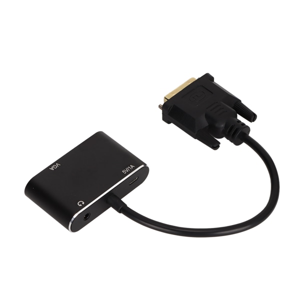 2 i 1 Splitter DVI till VGA High Definition Multimedia Interface Adapter Högupplöst stabil datortillbehör