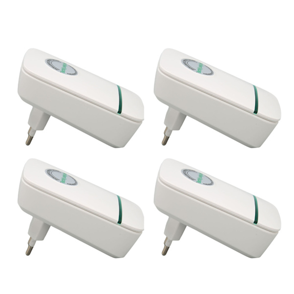 4 ST Power Intelligent Flamskyddsmedel Lågförbrukning Elsparbox för hem 90‑240V EU-kontakt