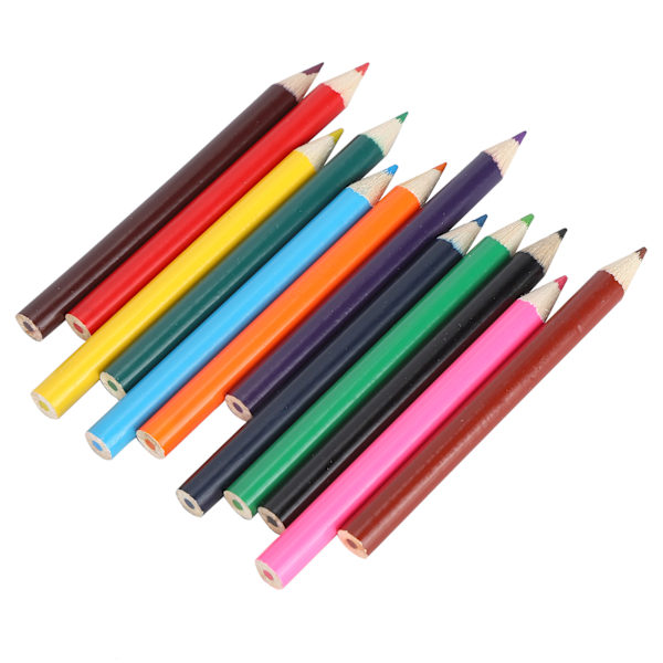 Professionella ritfärgade pennor set barns slitstarka trä minipencil