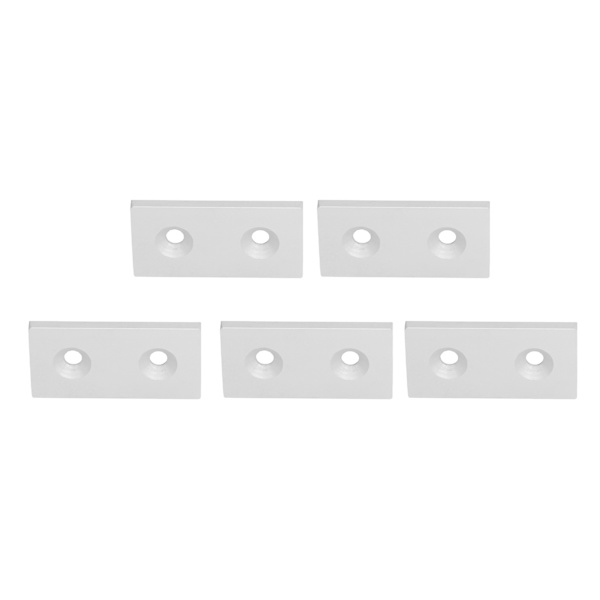 5 stk aluminium profil endelokk legering metall dekkplate lineære bevegelige deler 4080 doble hull sølv