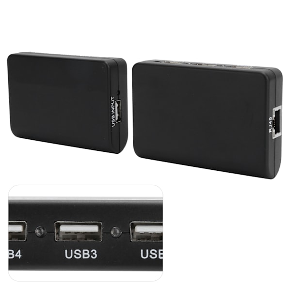 Nettverksutvider for RJ45 T568b 480 mbps Hub Adapter USB2.0 Splitter Box 100-240V 100MUK Plugg
