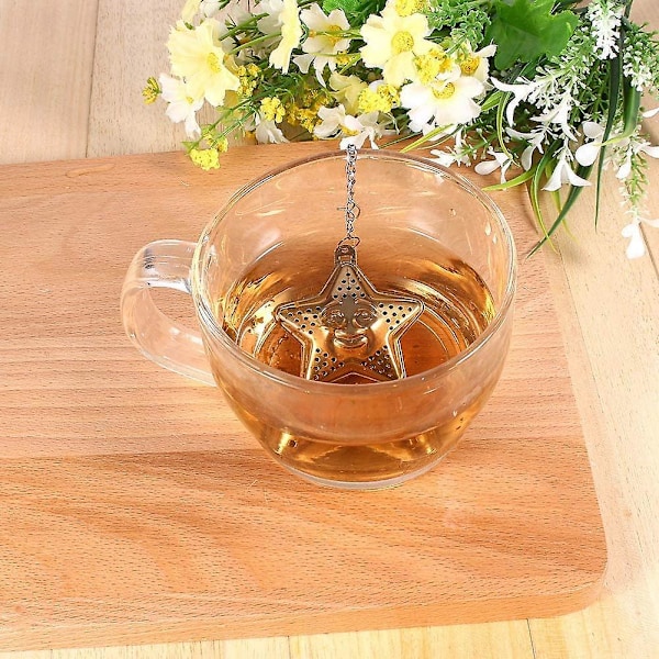 Te-infuser, Rustfri Stål Te-kugle, Løsblad Te-si, Sød Rustfri Stål Løsblad Te-infuser Blad Si Filter Diffuser Urte