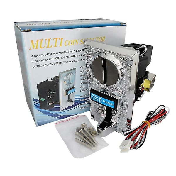 Multi Coin Acceptor Elektronisk Rull Ned Mynt Acceptor Velger Mekanisme Salgsautomat Arkadespill Billettinnløsningssett