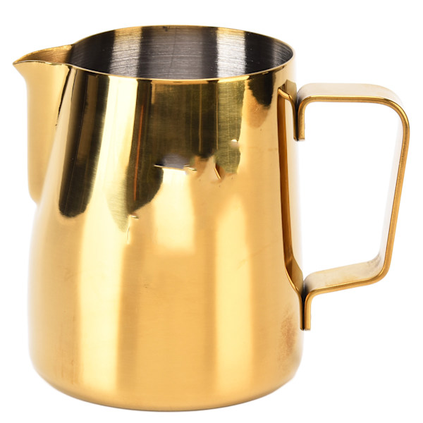 380 ML kaffekanna kopp ljust guld rostfritt stål kaffe mjölkskumningskopp för restaurang hembar