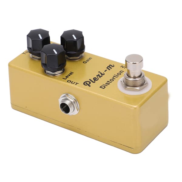 Guitar Effekt Fuzz Overload Distortion Pedal Metal Gylden True Bypass Switch til Elektrisk Bas