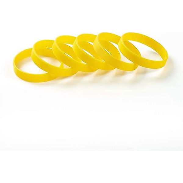 Monokromt silikonarmband - 6-pack