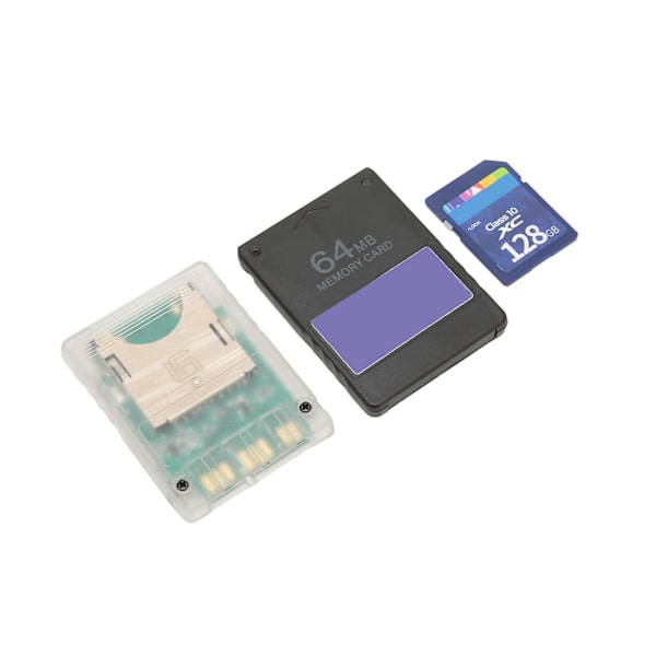 Spelkort Adapter Universal för MX4SIO-läsare med 128 GB Lagringskort 64 MB FMCBV1.966 Kort för PS2 Slim Konsoler