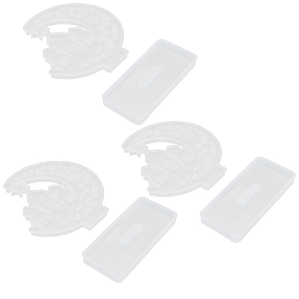 3 sæt epoxyforme harpiksstøbeforme DIY håndlavede silikone Crystal Castle Borddekoration