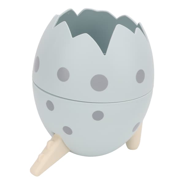 Dinosaur Egg Blyantholder Plassbesparende Åpningsdesign Avtakbar Struktur PP Dinosaur Egg Form Oppbevaringsboks for Hjemmeblå
