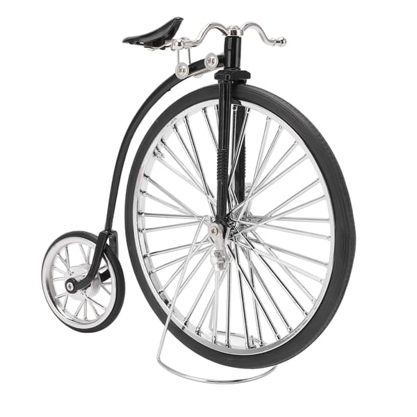 Cykelmodel Sort Store Små Hjul Retro Design Legeringsmateriale Legetøjscykelpynt til Borde Bogreoler